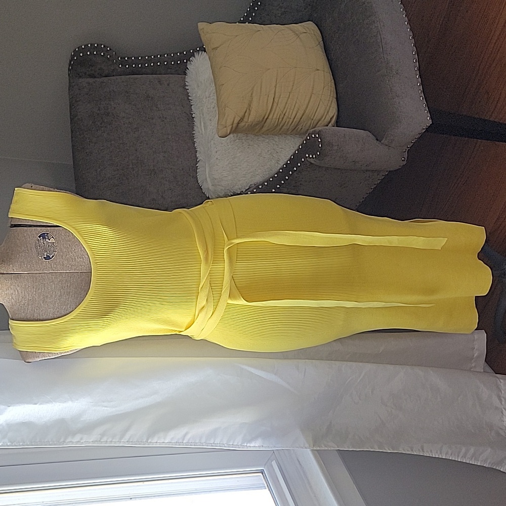 Lauren Ralph Lauren Yellow Midi Bodycon dress